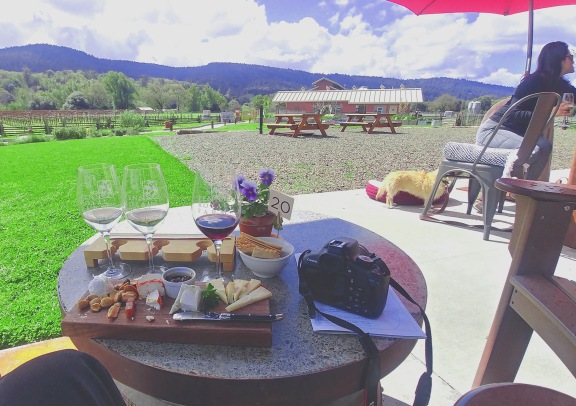 Wine and cheese pairing at Pennyroyal Farm, Anderson Valley California.