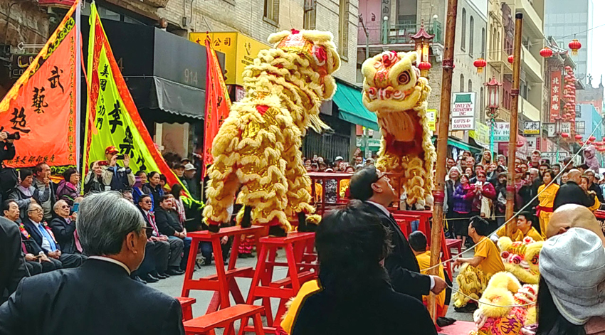 Lion Dance, San Francisco Chinatown. Photo: Mary Charlebois.